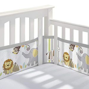 Mesh Crib Liner (Safari Animals Design)
